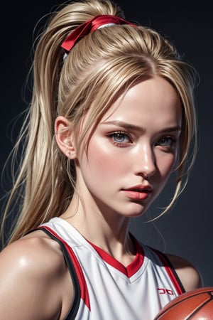 best quality,high resolution, ultra high res, extreme detailed, detailed face, RAW photo,realistic, photo-realistic
1girl,ponytail,blonde_hair/red_eyes, blush, gym, realhands,play basketball,