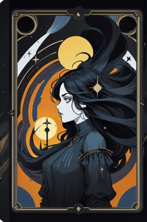 centered, abstract portrait of beatiful girl in tarot cards style, intricate detail, merge mystery of tarot and endless beauty of space, dark palette, artwork, crisp lines, rough aesthetics, masterpiece, abstract, surrealism, realistic, detailed, high resolution, 

Leonardo Style