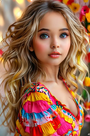 A beautiful woman in her 20's ,close_up, torso visible, exuding confidence and elegance, in a random dress stands , beautiful body and face, perfect body, (best quality,4k,8k,highres,masterpiece:1.3),slender body,extremely detailed face and skin,detailed eyes,,vibrant colors,, detail XL