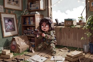 assault rifle, holding a rifle, soldier clothing,
Iran, Afghanistan
fire, war crimes, apocalypse, war crimes, terrorism, terrorist, destroyed car

  assault rifle, firearm
Debris, destruction, ruined city, death and destruction.
​

Angry, angry look, disgust
child, child focusloli focus, a girl dressed as a soldier, surrounded by war destruction, cloudy day, high quality, high detail, immersive atmosphere, fantai12,DonMG414, horror,full body,full_gear_soldier,full gear,soldier
