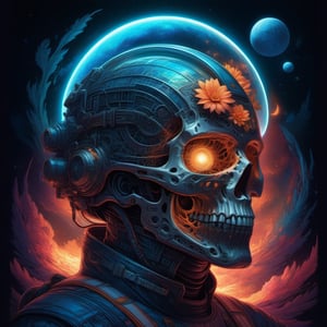 (delightful anatomy), (gloomy illumination, insane, stunning, dramatic, completed artwork, HQ), (Apterus anatomy, Dan mumford style), twisted and bent floral patterns, hieroglyph, glitch art, neon, floral patterns, hieroglyph, glitch art, face symmetry, masterpiece, award - winning, sharp focus, intricate concept art, ambient lighting, artstation, pixiv, (astronaut), cosmic, galaxy, moon, UHD, HDR, 16k Model: jim EIDOMODE version10,pencil sketch,detailmaster2