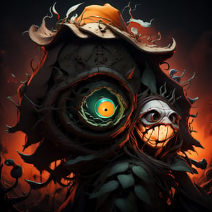 "death prophet" from Dota2 surrounded by her ghosts, glowing green eyes, full body shot, cinematic lighting, gloomy mood, horror,plague doctor,horror,Jack o 'Lantern, jack-o'-lantern monster, little elves with jack-o'-lantern heads, clash of clash, heterochromia,EpicArt,AGE REGRESSION,DonMG414