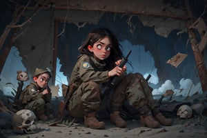 on the outside
assault rifle, holding a rifle, soldier clothing,
Iran, Afghanistan
fire, war crimes, apocalypse, war crimes, terrorism, terrorist, destroyed car
bites, corpses on the ground
  assault rifle, firearm
Debris, destruction, ruined city, death and destruction.
​
2 girls

child, child focusloli focus, a girl dressed as a soldier, surrounded by war destruction, cloudy day, high quality, high detail, immersive atmosphere, fantai12,DonMG414, horror,full body,full_gear_soldier,full gear,soldier,r1ge,xxmixgirl, ,realistic,ink 