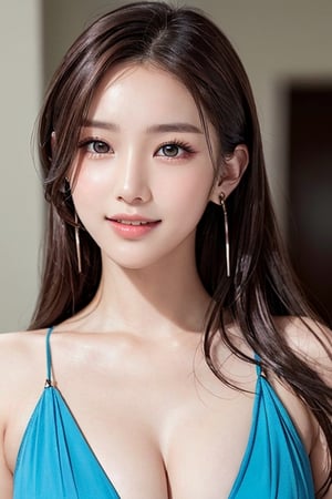 Top quality, super detailed, very detailed CG8K, very detailed, beautiful chest, slim figure, long legs, realistic portrait, wonderful face and eyes, beautiful eyes, well-formed white teeth, well-formed eyes, beautiful Japan, thin earrings,  1 girl, very bright backlight, solo, {beautiful and detailed eyes}, (big chest with good shape), gentle expression, natural and soft light, hair blown by the breeze, delicate facial features, dull bangs, beautiful Korean girl, smile in the eyes, very small earrings, 22 years old, (model pose), glamour body type, (colorful hair, half red and half brown hair: 1.2), flim grain, real hand, masterpiece, top quality, photorealistic, super detailed, fine, high resolution, brown messy hair, perfect dynamic composition, beautiful detailed eyes, Asian girls, ((nerve and embarrassing), sharp focus, beauty mix, film girl, smile, (wearing salon: 1.3), (long hair: 1.3), enhancement, wonder beauty, real hand,Sexy,Outfit,Woman,Girl