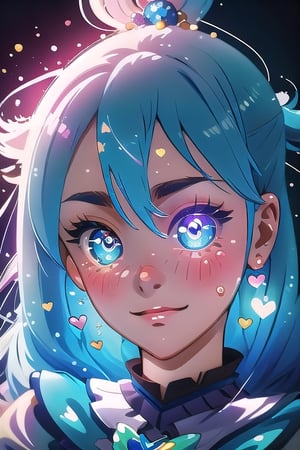 (masterpiece), best quality, expressive eyes, perfect face, glowing eyes, heart pupils, hair ornament, Volumetric Lighting, glitter, blush stickers, gawr gura,hmochako,AquaKnsb-KJ