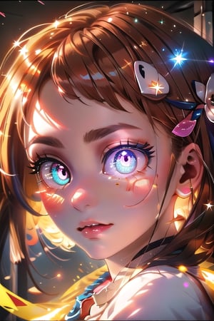 (masterpiece), best quality, expressive eyes, perfect face, glowing eyes, heart pupils, hair ornament, Volumetric Lighting, glitter, blush stickers, gawr gura,hmochako