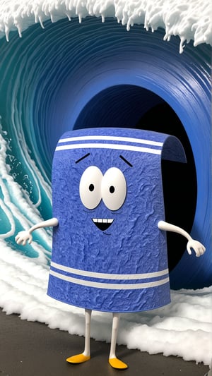 Photo of Towelie surfing in ocean big wave tunnel