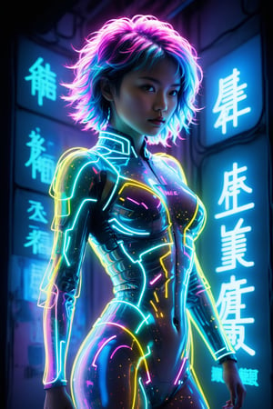 HONG KONG Girl ((September Ai)) ,  short messy hair, 

Ultra detailed illustration of the silhouette of a woman, phantasmagorical figure, (((translucent skin:1.5))), (((translucent body:1.5))), art by Mschiffer, neon lights, light particles, colorful, cmyk colors, backlit, cyberpunk
