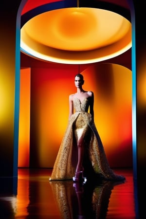 female fashion model, modern haute couture, styled in D&G, dynamic light

Style: Photographic