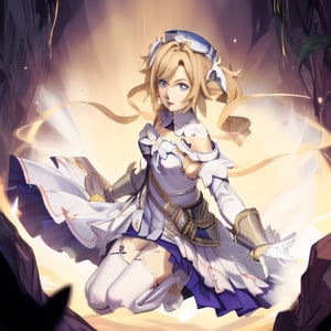 ,barbara (genshin impact),
1girl,
hat,
latin cross,
blonde hair,
long hair,
twintails,
twin drills,
blue eyes,
bow.
torn dres,
frilled skirt,
detached sleeves,

white pantyhose,
book,
belt
white pantyhose,
book, blood, dirt, good hands, pretty face, mud, dungeon, full body, cave, cavern, torn stockings, many wounds, corruption, torn dress, scared. praying, lágrimas, vampiro, cementery
