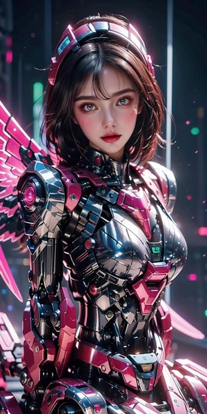  concept mecha girl dark hair in dark red firing ambient cyberpunk reds glow eyes blue electrick sparks
high res, high quality, skinny, photorealistic, realistic, ((masterpiece)), ,photostudio, aesthetic,mecha,hightech_robotics,glitter,High detailed ,z1l4,
Mechanical bikini chestplate, illuminated headlight shoulder armor, glowing mech wings,Real person photo, real skin,Remove the cartoonish elements from the face and restore a realistic appearance,Giant glowing metal wings,Sitting on a mecha combat vehicle,massive breasts,enormous chest,Face-revealing helmet