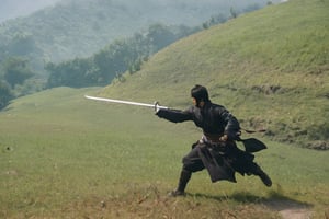 ((Silhouette1.8)). it's too dark, ((Two swordsmen:1.8, crescent moon, grass. Two swordsmen are fighting among the long grass in a meadow with a crescent moon as thin as an eyebrow on a very pitch-black night in all directions1.8)). ((A swordsman flies into the air, wraps his hands around the handle of his sword, and makes a 45-degree downward slash motion. Another swordsman is making an urgent move to block the sword of another swordsman coming down1.5)). jump up and slash the sword.
There is a bit of fog around, reflecting the blue light of the black crescent moon of the swordsman striking, showing even more urgency.
Silhouette, distant view, 8K, gloomy, solemn, urgent, scary, speed, birds flying away in surprise,