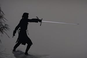 ((Silhouette:1.9)). it's too dark, without light. ((About 10 Assassins1.8)),((A swordsman wearing a wide-brimmed hat and masked About 10 assassins:1.8, crescent moon, grass. Two swordsmen are fighting among the long grass in a meadow with a crescent moon as thin as an eyebrow on a very pitch-black night in all directions1.8)). ((A swordsman flies into the air, wraps his hands around the handle of his sword, and makes a 45-degree downward slash motion. Another swordsman is making an urgent move to block the sword of another swordsman coming down1.5)). jump up and slash the sword. About 10 Assassins surround them.
There is a bit of fog around, reflecting the blue light of the black crescent moon of the swordsman striking, showing even more urgency.
((Silhouette:1.9)), distant view, 8K, ((gloomy, solemn, urgent, scary, speed:1.5)), birds flying away in surprise,Sketch,Storyboard