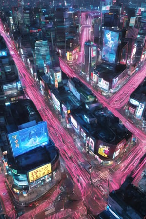 night city, top view ,Spirit Fox Pendant, people walking, realstic, neon light. high detail, high_resolution,make_3d,japan,Night view of Odaiba, Tokyo, scenery,traffic light, japan,DonMR0s30rd3rXL ,Pedestrian Signals