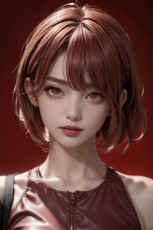a 20 yo woman,long hair,dark theme, soothing tones, muted colors, high contrast, (natural skin texture, hyperrealism, soft light, sharp),red background,simple background, sad_face , red eyes
,zbxr,makima\(chainsaw man\) , redeyes, redeyes, red_hair, full_body,urban techwear,High detailed ,EpicSky , lip_bite, short-hair, shorthair , lip_biting , aheago, ahe_gao, ahegao_face, eye_rolling , tongue, sticking_out_tongue, sticking_tongue_out,
