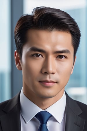 RAW photos, photo of a male banking professional, corporate,  clarity of facial details, slightly blurred background details, natural lighting, HDR, realistic image, professional image, corporate look, photorealistic, Attractive, 8k UHD,wong-terminator