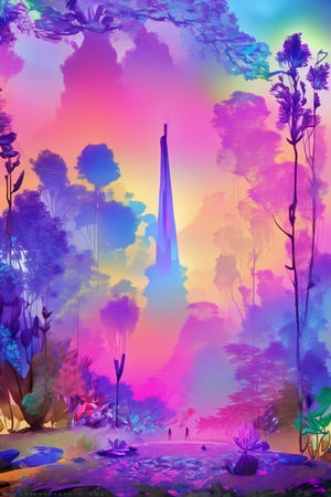Modern cathedral, towering modern architecture, expansive sky, mid-century aesthetic, acid-trip, psychedelia, (1960's modern art: 1.7).

High-resolution, masterpiece, polished, shimmering, tight-focus, vivid, ((asymmetrical composition)),1 girl