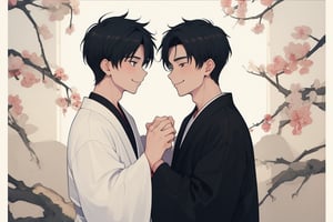 "happy new year",2boys,gay male relationship,male kimono