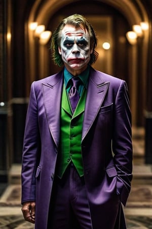 A majestic, full body portrait of Mark Hamill as the joker