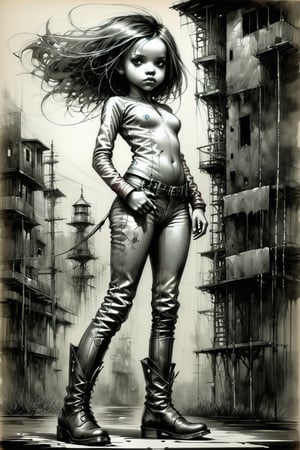 girl,sketch,photorealistic, in the style of esao andrews,b&w, full body, NSFW, membranous_anatomy