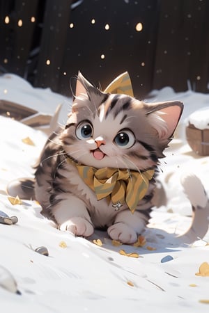 cartoon,yellow bowtie,cat,cute
