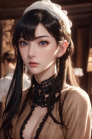 Perfect face, perfect body, perfect eyes, glamorous, gorgeous, delicate, romantic, Elizabethan woman, steampunk gothic romanticism, Harrison Fisher dark twist style, by Tokaito,fellajob,anime,Japanese girl,young girl