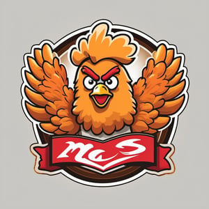 Design an 'MS' logo that reflects the distinctiveness of extremely spicy crispy fried chicken, featuring key elements of chicken and chili. The logo should imply the fiery and appetizing flavors of crispy fried chicken while creating a unique and memorable identity. Apply your creative touch to this design to create a captivating logo that appeals to spice enthusiasts