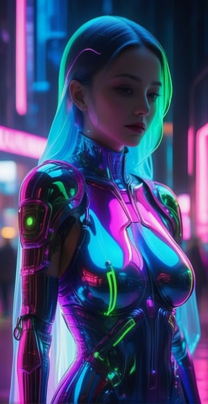 （upper body),etheral, neo, neoclassical, melancholic, opal, flourescent, transluscent, a lost dream faded away into the sea of saturation, lost, lonely, empty, suicidal, bright, bright lights, neon, unique, neon blue, neon pink, pissed_off, guns,Illustration,portrait, smile, (oil shiny skin:1.3), (huge_boobs:2.5), willowy, chiseled, (hunky:2.4), body turn -46 degree, (perfect anatomy, prefecthand, dress, long fingers, 4 fingers, 1 thumb), 9 head body lenth, curved body,dynamic sexy pose, breast apart, ((upper body)), (artistic pose of a woman),