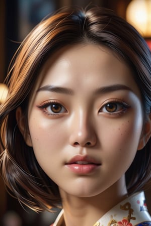 Concept art of a Japanese beautiful lady. Masterpiece. Highly detailed. Cluttered maximalism. Close-up shot. High angle. Super wide angle,art_booster.