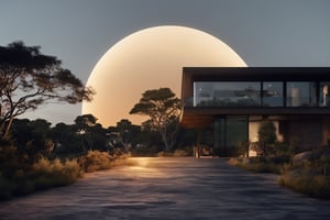 Australia wild, house, moon light, (masterpiece, best quality, likelife, naturalistic)