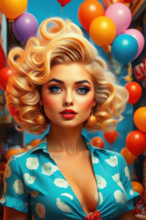 Create imaginative and amazing images demonstrating the style of ((Pin-Up)), hyper realistic, 8k, vibrant colors, sharp crisp image
