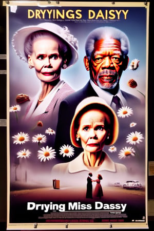 Movie poster of "Drying Miss Daisy" starrying Jessica Tandy and Morgan Freeman.