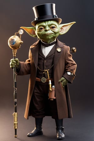 space, goblin, star wars, imperial_mustache, Cane vintage on right hand, monocle, steampunk_suit, midget,