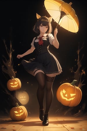 Take a deep breath and let's work step by step on this ,
an image of a Malaysian woman in a schoolgirl costume with a pumpkin on her head, incorporating horror elements and a curvy body, set in the style of a 2019 anime, with a focus on full body details, a bob cut hairstyle, and cultural sensitivity. The image should be inspired by pulp femme fatale and horror themes, with a dark and eerie atmosphere, and should incorporate elements of Malaysian culture and Florida-inspired environments. Ensure the character's backstory and personality are well-developed and consistent with the desired tone and atmosphere. Consider using lighting and composition techniques to create a sense of tension and foreboding.
 ,
 Midjourney's Consistency, Dynamic Action Pose, Fibonacci Watermark Invisibly Displayed, High-res, Impeccable Composition, Lifelike Details, Perfect Proportions, Stunning Colors, Captivating Lighting, Interesting Subjects, Creative Angle, Attractive Background, Well-timed Moment, Intentional Focus, Balanced Editing, Harmonious Colors, Contemporary Aesthetics, Handcrafted with Precision, Vivid Emotions, Joyful Impact, Exceptional Quality, Powerful Message, Raphael Style, Unreal Engine 5, Octane Render, Isometric, Beautiful Detailed Eyes, Super Detailed Face and Eyes and Clothes, More Detail, Multi Colored, Ink Illustration, Grammer Effect Style, Houdini Style, Sharp Lines and Brush Strokes, High Quality,Beautiful Matte Painting, 4K, CGSociety, Artstation Trending on ArtstationHQ,