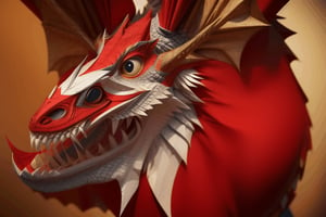 kawaii dragon paper cut pictures, realistic textures, playful chaos, vray tracing, red, digitally enhanced,coherencia, lifelike details 