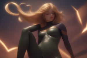 Ms. Marvel (Carol Danvers, black and gold leotard outfit, red sash, blonde) holding her pregnant girlfriend Rogue (from X-Men Evolution, goth green outfit, auburn hair with white streak, purple lipstick), under the stars, oil chiaroscuro painting,High-res, impeccable composition, lifelike details, perfect proportions, stunning colors, captivating lighting, interesting subjects, creative angle, attractive background, well-timed moment, intentional focus, balanced editing, harmonious colors, contemporary aesthetics, handcrafted with precision, vivid emotions, joyful impact, exceptional quality, powerful message, in Raphael style, unreal engine 5,octane render,isometric,beautiful detailed eyes,super detailed face and eyes and clothes,<lora:659095807385103906:1.0>
