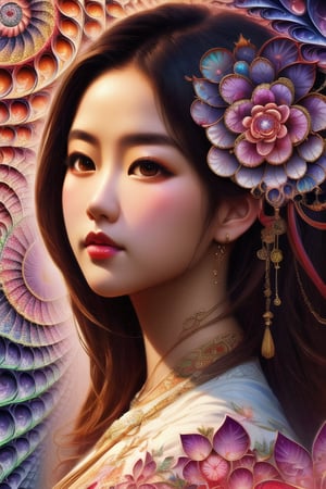 (masterpiece, top quality, best quality, official art, beautiful and aesthetic:1.2), (1girl), extreme detailed,(fractal art:1.3),colorful,highest detailed

oil painting,Surrealism,asian girl,masterpiece
Soft face, Asian girl, sharp face,JeeSoo
