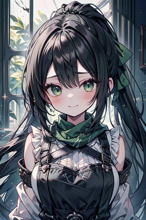 She is a woman of immeasurable beauty, black hair, long hair, green scarf, teenager, green eyes, gesticulated look, happy, egocentric, beautiful clothes, a masterpiece, detailed, high quality, very high resolution, peasant clothes , perfect face, poor, overalls, masterpiece, good quality, excellent quality, hair in a Two ponytail, headscarflittle girl, loli, young girl, narcissistic, contemptuous smile, egocentric
