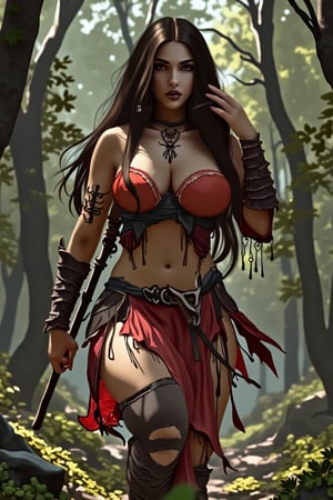 Angry Savage Barbarian woman with sexy body Tall Muscular Ready to attack,ct-savaga,Spider spirit Fourth sister