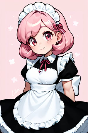 score_4_up, score_5_up, score_6_up, score_7_up, score_8_up, score_9, pink_hair, pink_eyes, medium_hair, good_hands, good_face, voluptous, curvy, maid_outfit, 