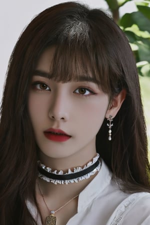 (masterpiece, best quality, high quality, perfect light, bright light)(1boy, solo, male focus, full_body, looking at viewer, close-up, straight hair, long hair, blonde hair, blunt bangs, smokey eyes, dark lipstick, eyeliner, choker, pendant earring, tattooed dragon, white knee-length skirt, ruffled petticoat, white Heeled Boots, kiss on someone)(forest, bush, grassland, lake),depth of field, better_hands,korean,handsome italian boy