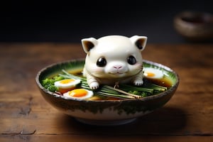 Imagine a chibi tofu cube art like (Jean Baptiste Monge) (shimmering cream tofu white coloration:1.4), its smooth surface, its human ears perked up in curiosity as it swims through a japanese colorful round porcelain bowl of steaming hot ramen (noodles, eggs, pork meet, onions). Its big, expressive eyes take in smells of the delicious broth, while a twig with a vibrant green tea leaf rests atop its head,  (photo HDR 8K) ,painting magic,  (splendid environment of tensor art),  perfect contrast,  (correct sharp photorealistic environment),  (highly detailed background),  detailed,  (masterpiece,  best quality:1.3) chuppy_fat:2,  looking viewer,  (Ultrasharp,  8k,  detailed,  ink art,  stunning,  vray tracing,  style raw,  unreal engine),  High detailed , Color magic,  Saturated colors,