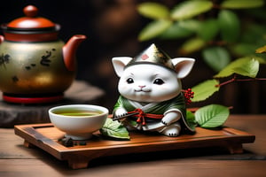Imagine a chibi onigiri art like (Jean Baptiste Monge) (shimmering cream tofu white coloration:1.4), its smooth surface, its huge cute eyes perked up in curiosity at it is placed on crafted wooden tray with sakura leaves and a steaming hot japanese cup of green tea (autumn feel, japanes tea ceremony), (photo HDR 8K) ,painting magic,  (splendid environment of tensor art),  perfect contrast,  (correct sharp photorealistic environment),  (highly detailed background),  detailed,  (masterpiece,  best quality:1.3) chuppy_fat:2,  looking viewer,  (Ultrasharp,  8k,  detailed,  ink art,  stunning,  vray tracing,  style raw,  unreal engine),  High detailed , Color magic,  Saturated colors,