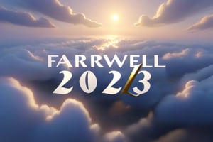 text"Farewell 2023",masterpiece,clouds,