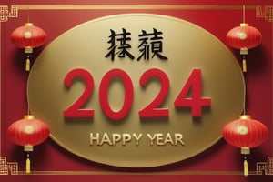 text"Happy 2024",masterpiece,chinese new year 