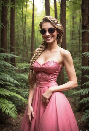 score_9_up, score_8_up, score_7_up, cinematic photo, dramatic lighting, dynamic pose, Princess Rapunzel in a royal pink dress, aviators sunglasses, happy smile, thick braid, cyberpunk, yellow_sun, forest background,sunrise,More Reasonable Details, aesthetic erotic photography, vivacious, hubggirl
BREAK
professional color grading with DaVinci Resolve, 8k, by artgerm