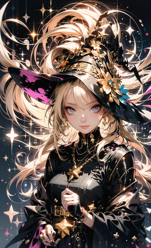 Red eyes, evil, golden, shiny, gold hair,High detailed ,midjourney,perfecteyes,Color magic,urban techwear,hmochako,better witch,witch, witch,Long hair ,long hair