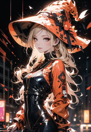 Red eyes, evil, golden, shiny, gold hair,High detailed ,midjourney,perfecteyes,Color magic,urban techwear,hmochako,better witch,witch, witch,Long hair ,long hair