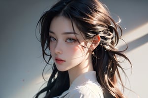 8k, RAW photo, realistic, photo-realistic, hyper-realistic, highest quality, best quality, masterpiece, highly detailed, absurdres, masterpiece, best quality, (extremely detailed CG unity 8k wallpaper, masterpiece, best quality, ultra-detailed, best shadow), (detailed background), (beautifully detailed face, beautiful detailed eyes), ultra large breasts, High contrast, (best illumination), 1girl, Australian, ((multicolored hair)), beautiful, 1/4 side view, ((colorful paint splashes on transparent background, Dulux)), ((caustic)), dynamic angle, beautifully detailed glow, light on face, full body, cowboy shot,、,masterpiece,Chromaspots,wonyounglorashy