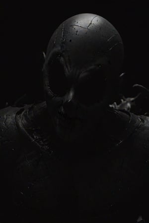vntblk, cinematic, (((black and white, monochrome, bw))), BREAK, extreme close up shot, of a evil, male, clown,, masculine, bald, creepy smile, glowing terrifying white eyes, glowing eyes, looking at viewer, sharp pointed nose, wicked grin, sharp teeth, pointed ears, (skin pores:0.2), in a dark, dimly lit, cave, at night, BREAK, you sold your soul and now it's time to pay your debts, BREAK, rim light, sharp contrast. 4k, high quality, ,black,smoke on the water,futuristic alien